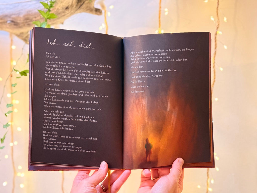 Buch „Hoffnung, die leuchtet" Neuauflage | Ein Buch mit 24 Geschichten und Illustrationen über Licht, Schatten und das Dazwischen.