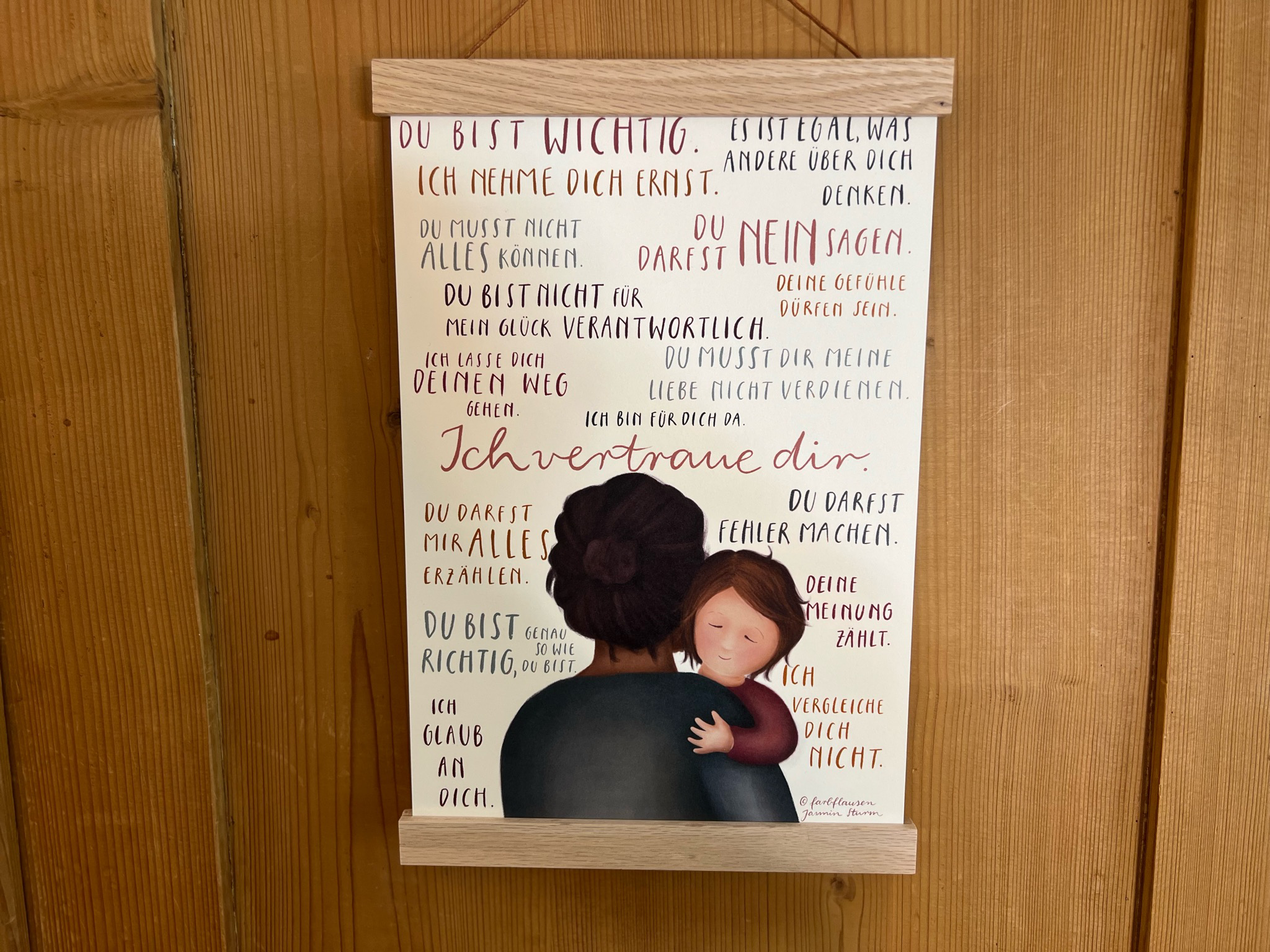 Posterleiste A4 aus Eichenholz