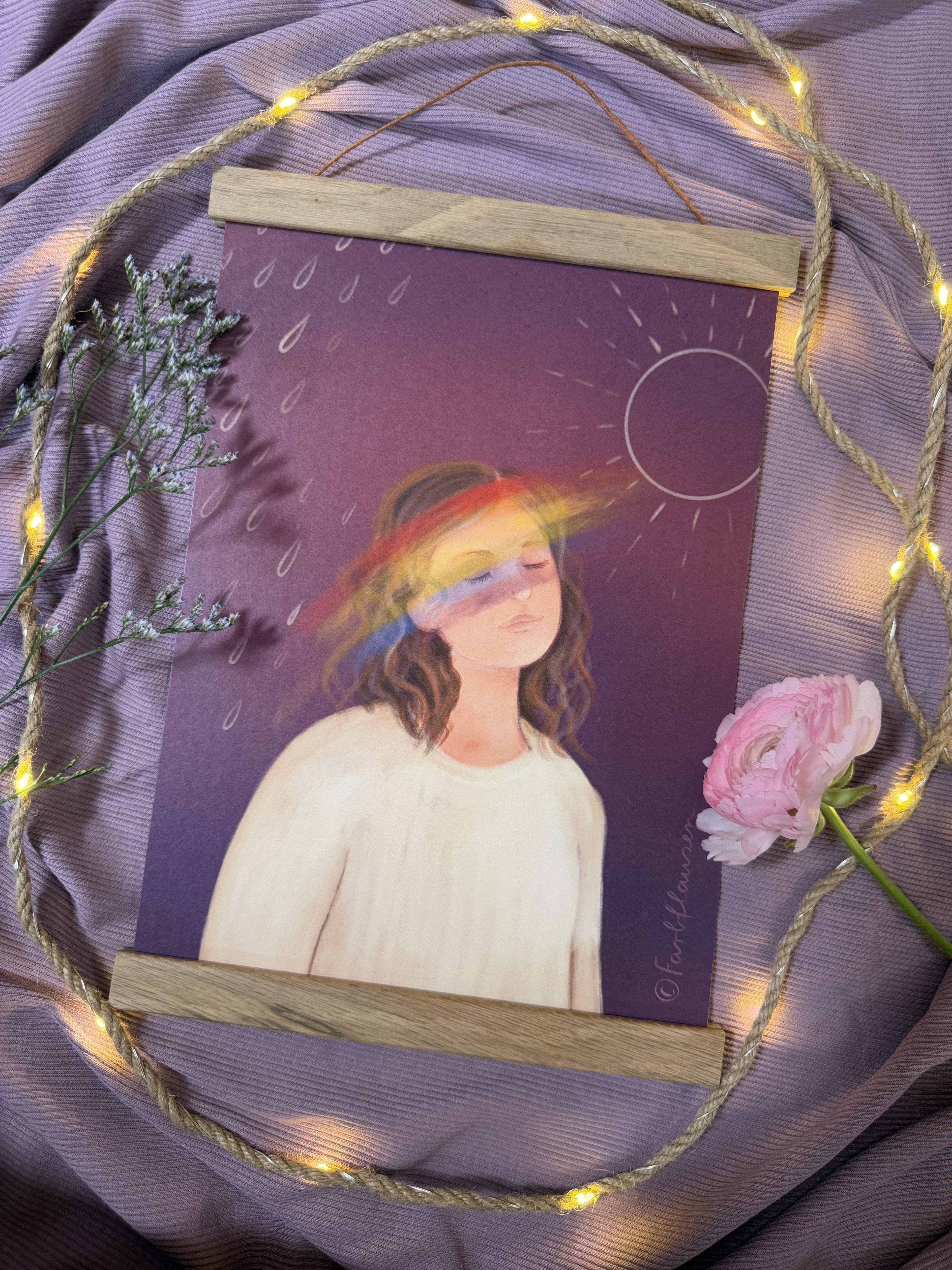 Kunstdruck „und gleichzeitig“ | Weil dort, wo sich Sonne und Regen treffen, etwas Wunderschönes entstehen kann…