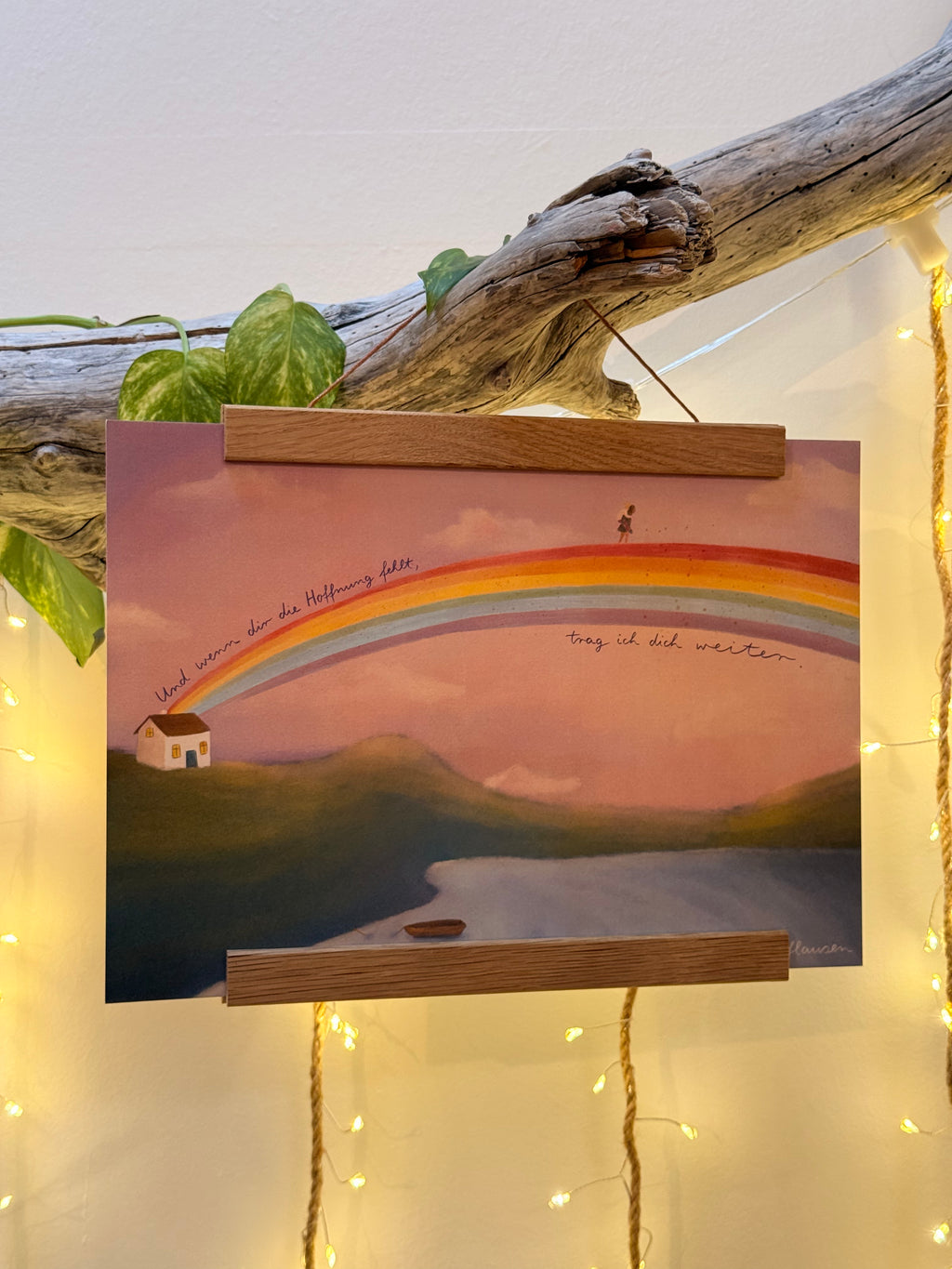 Kunstdruck „Ich trag dich weiter.“ | Eine ermutigende Illustration über „Du musst das nicht alleine schaffen“.