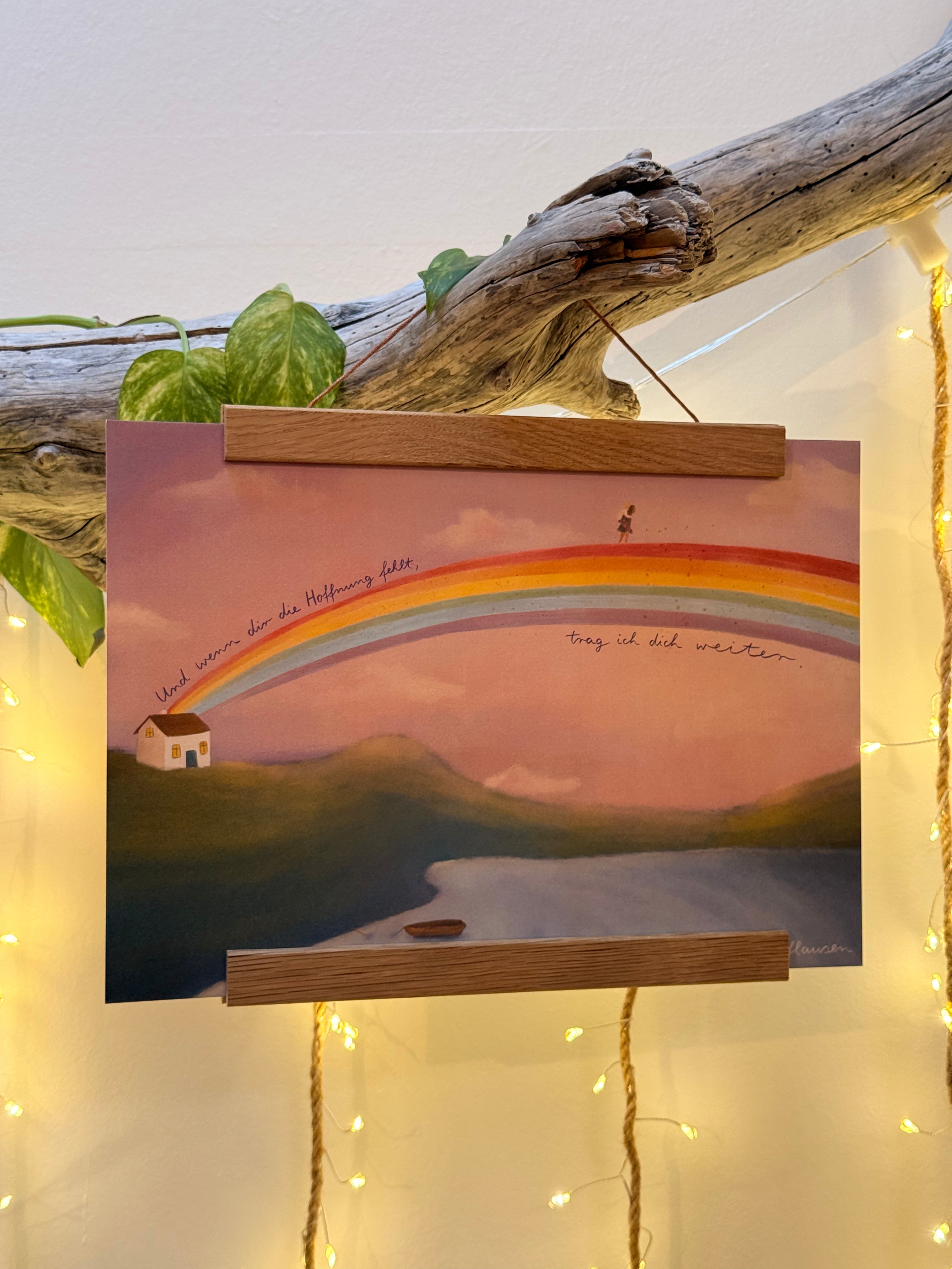 Kunstdruck „Ich trag dich weiter.“ | Eine ermutigende Illustration über „Du musst das nicht alleine schaffen“.