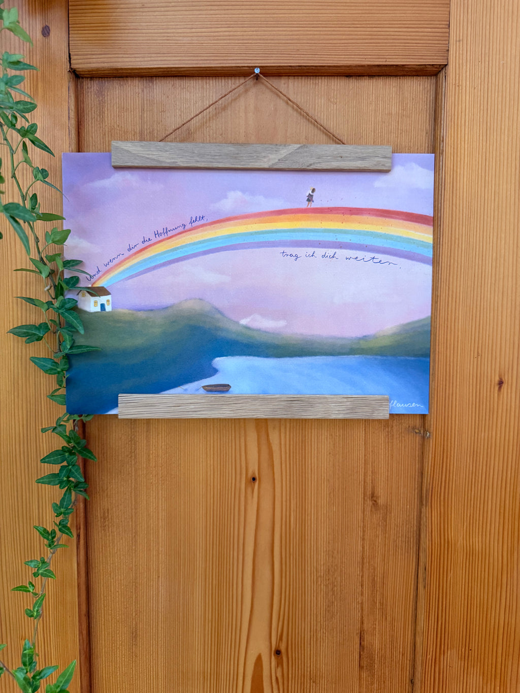 Kunstdruck „Ich trag dich weiter.“ | Eine ermutigende Illustration über „Du musst das nicht alleine schaffen“.