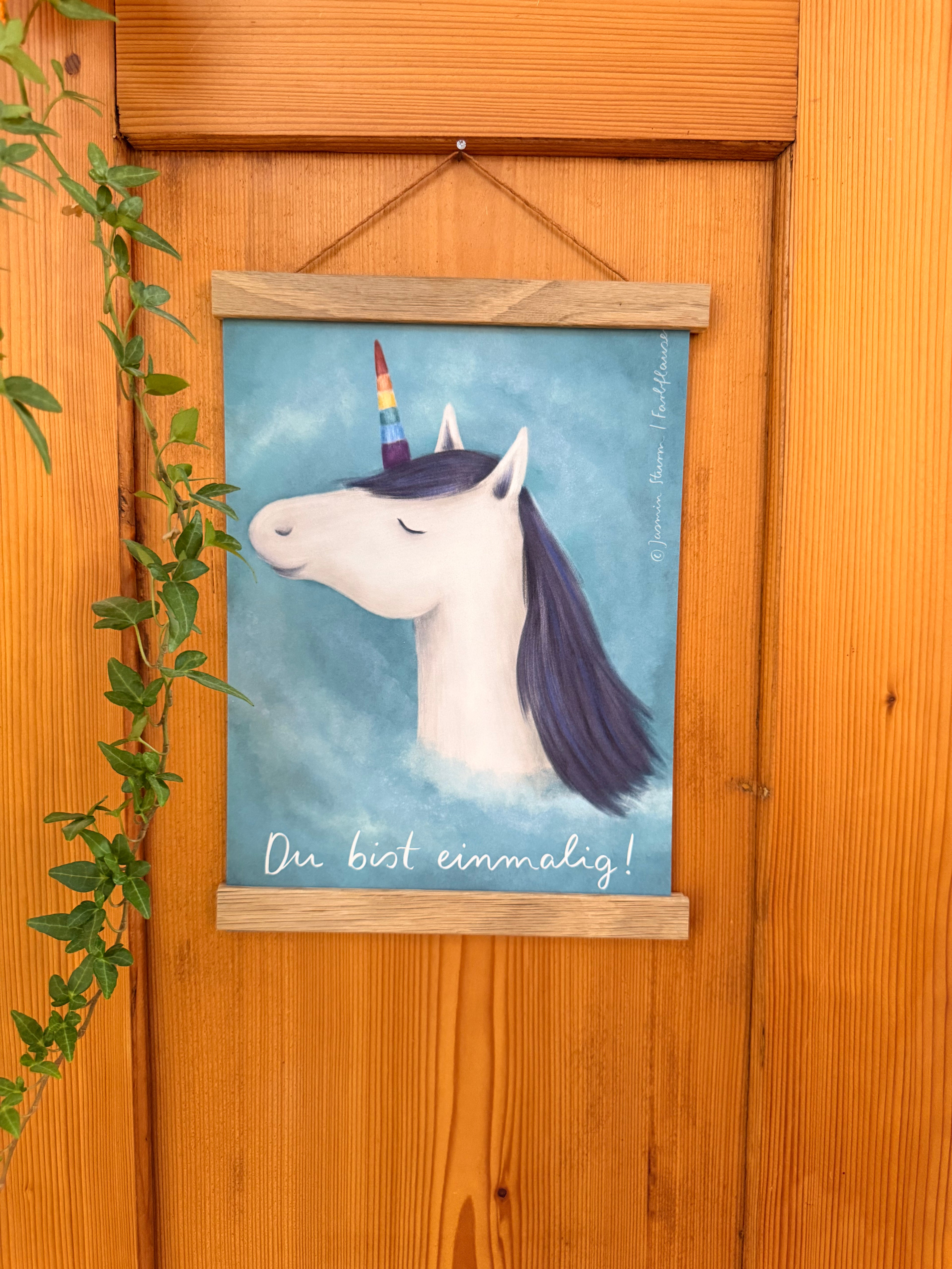 Kunstdruck „Du bist einmalig“ | Ein Einhorn für Kinder, Erwachsene und alle, die hören sollen, dass sie einmalig sind.
