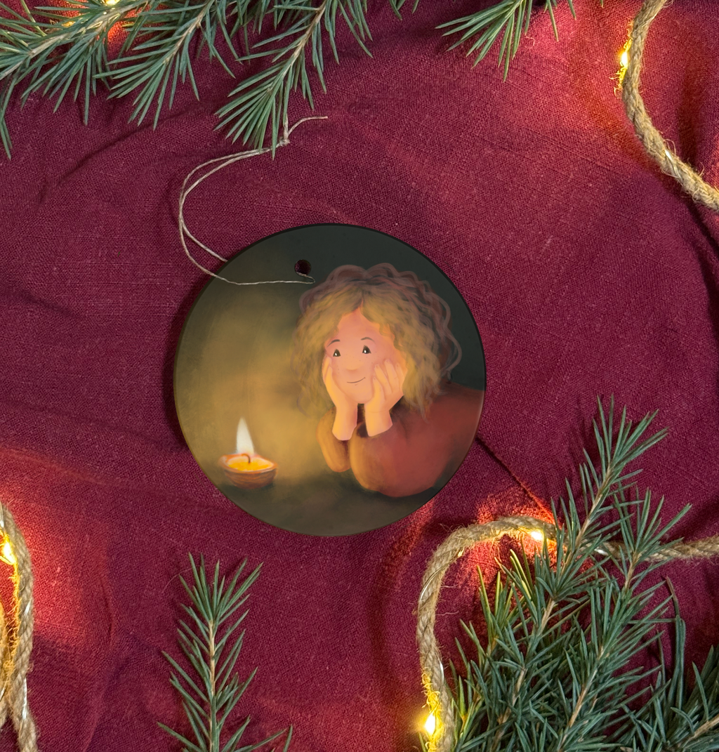 Baumanhänger „Walnusskerze“ | Für Weihnachtsbäume, Geschenke und alle anderen Orte, an denen du heimelige Stimmung brauchst.