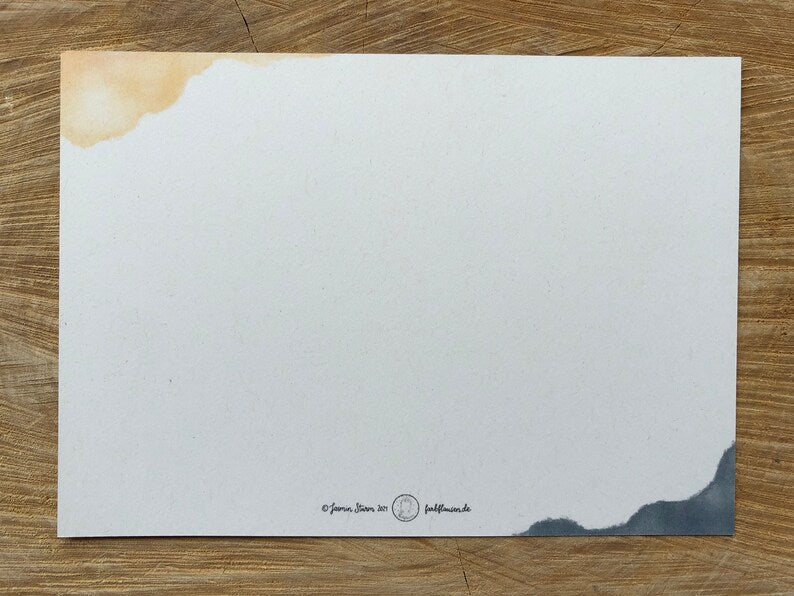 Postkarte „Glückwunsch“ | Gratulationskarte für Geburtstag, Geburt, Abschluss, herzliche Glückwünsche. Aquarelloptik mit Handlettering,