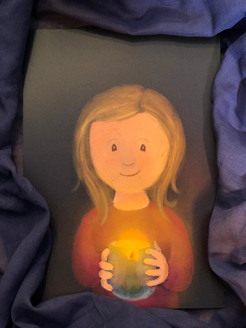 Kunstdruck „Ein Licht für dich“ | Ermutigung, Freundschaft, Hoffnung, Liebe, Weihnachten, Illustration, Geschenk, Kerze, Advent, Dekoration, A4