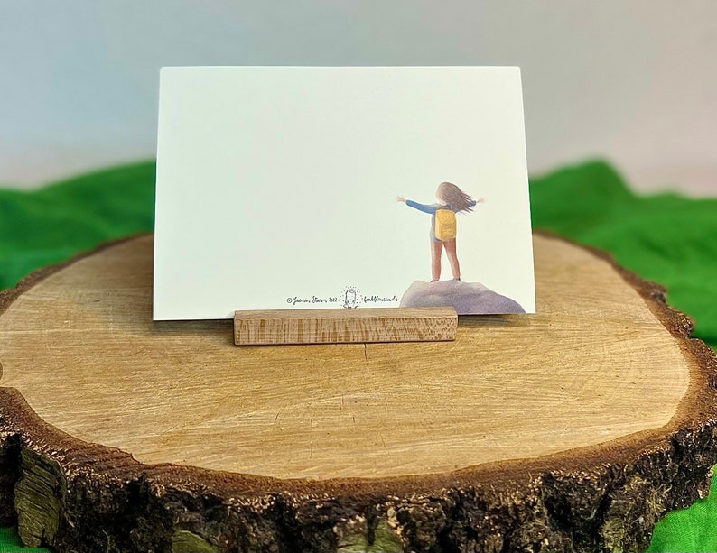 Postkarte "Geschafft!" | Mut, Motivation, Anstrengung, Weg, Erfolg, Prüfung, Vorsatz, Alpen, Hoffnung