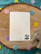 Postkarte Elefantenkonfettiregen | Geschenk Kinder Erwachsene Babys Geburtstag Glückwünsche Party Junge Mädchen Tiere Fest Elefant