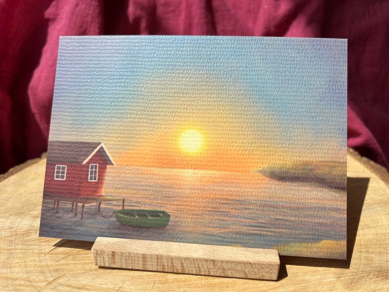 Postkarte "Meeressehnsucht" | eine Illustration, die Wellenrauschen, Ruhe und Schönheit schenken möchte - dir selbst oder anderen.