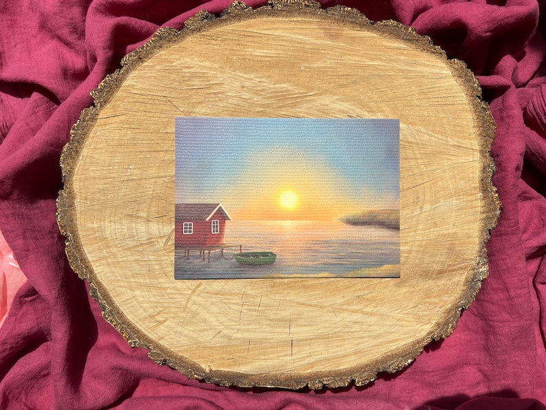 Postkarte "Meeressehnsucht" | eine Illustration, die Wellenrauschen, Ruhe und Schönheit schenken möchte - dir selbst oder anderen.