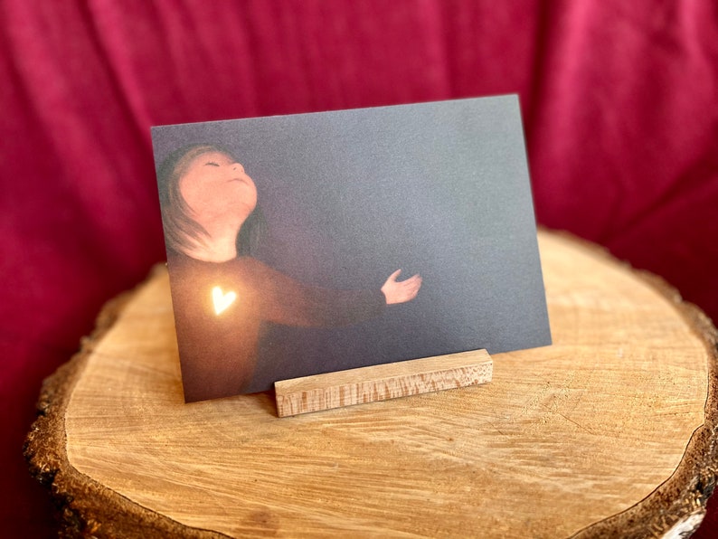 Postkarte "Das Gute ist stärker als das Böse" | Hoffnung, Liebe, Licht, Glaube, Krieg, Mut. Affirmation, Geschenk, Kunstdruck