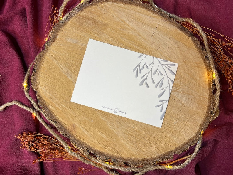 Postkarte „Es weihnachtet sehr“ | Weihnachtskarte Advent Dekoration Geschenk Mistelzweig Handlettering Weihnachten Christmas Kranz