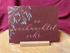 Postkarte „Es weihnachtet sehr“ | Weihnachtskarte Advent Dekoration Geschenk Mistelzweig Handlettering Weihnachten Christmas Kranz