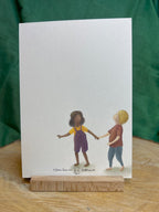 Postkarte „Erdbeerwald“ | eine Jahreszeitenillustration für den Sommer. A6, Kinder, Fuchs, Erdbeeren, Jahreszeitentisch, Kinderzimmer, Deko