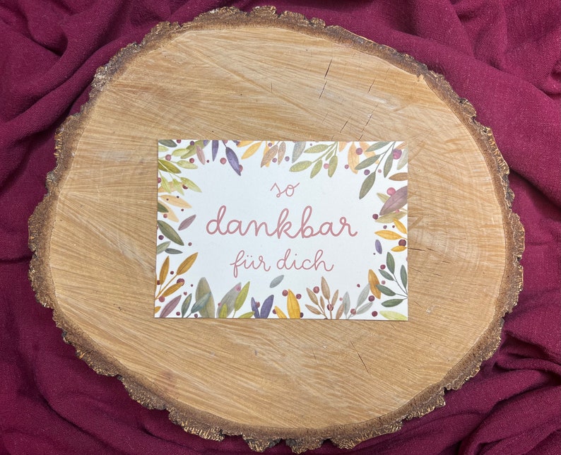 Postkarten "So dankbar für dich" | eine Postkarte, die Freundschaft feiert. Zum Dankesagen, Zuneigung zeigen, als Gratulation oder einfach so.