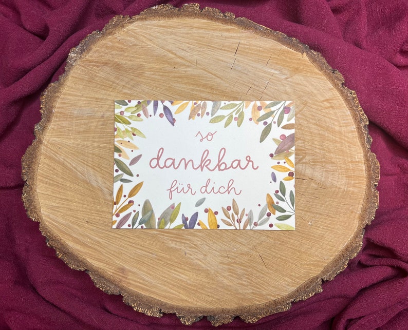 Postkarten "So dankbar für dich" | eine Postkarte, die Freundschaft feiert. Zum Dankesagen, Zuneigung zeigen, als Gratulation oder einfach so.