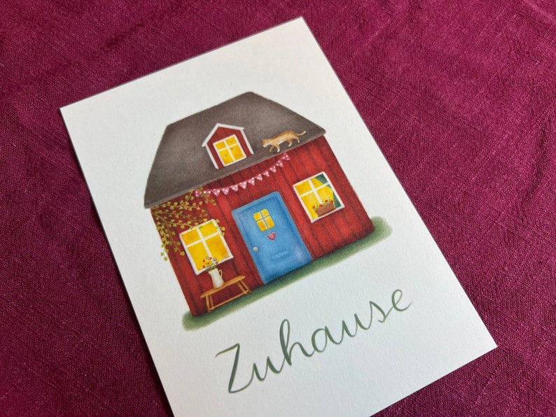 Zuhause | eine Postkarte für Umzüge, Neuanfänge, heimelige Orte - und Menschen, bei denen du dich zuhause fühlst.