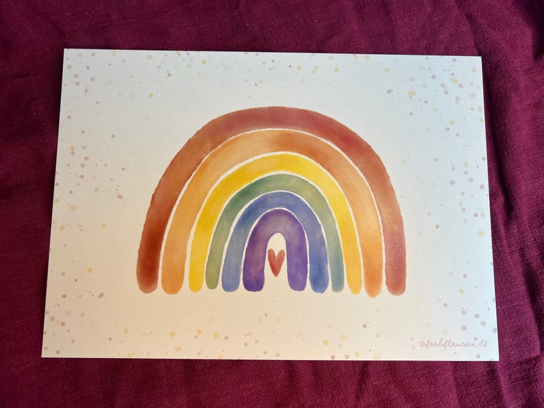 Kunstdruck „Regenbogen“ | Ein zarter Regenbogen als hochwertiger Druck - für Kinder, Erwachsene, für alle.