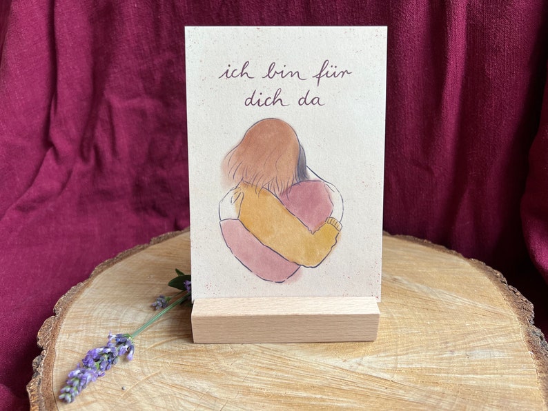 Postkarte „Für dich da“ | eine Illustration für alle, die eine Umarmung brauchen.