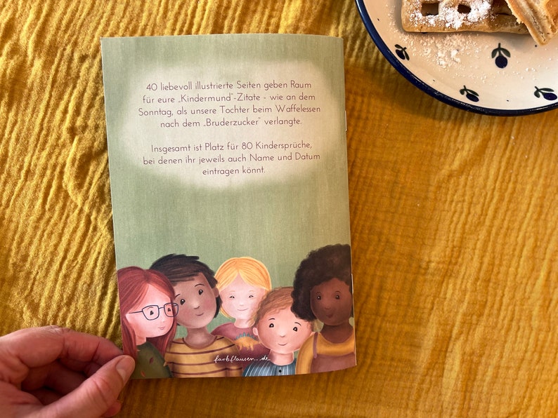 Notizbuch "Gibst du mir den Bruderzucker?" | Ein Buch zum Eintragen eurer Kindersprüche und Zitate mit 32 liebevoll und hochwertig illustrierten Seiten.