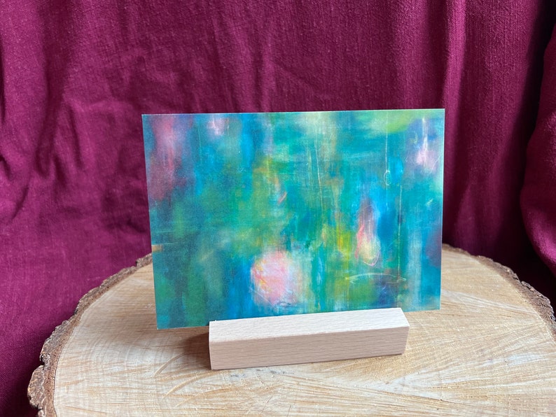 Postkarte „Abstrakt“ | Ein abstraktes Motiv in leuchtenden Farben.