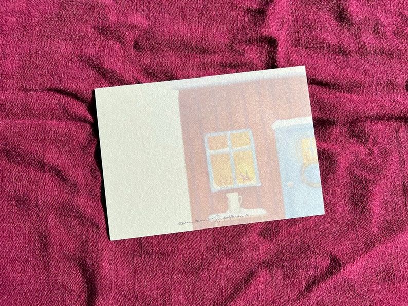 Postkarte "Weihnachtshaus" | Eine wunderschöne Illustration vom winterlichen Ruheort.