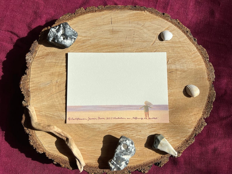 Postkarte "Glück darf in Ausschnitten stattfinden" | Eine Illustration über das kleine Glück.