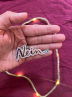 Sticker „Nein.“ | Ein hochwertiger Sticker mit Glitzereffekt über ein kleines Wort mit großer Wirkung - zur Personalisierung von Handy usw