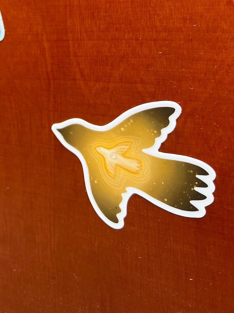 Sticker „Frieden, der leuchtet“ | Ein hochwertiger Sticker über die zarte Hoffnung - zur Personalisierung von Handy, Fahrrad, Laptop und co.