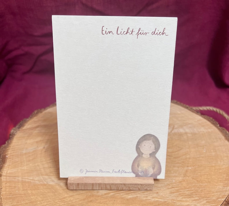 Postkarte "Ein Licht für dich" | mein Lieblingsmotiv. Eine Illustration mit Kerzenschimmer zur Ermutigung, für Freundschaft, Hoffnung, Trauer, Liebe.