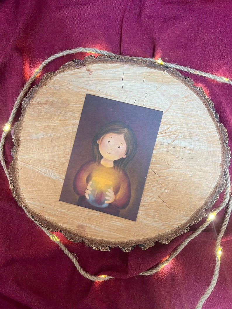 Postkarte "Ein Licht für dich" | mein Lieblingsmotiv. Eine Illustration mit Kerzenschimmer zur Ermutigung, für Freundschaft, Hoffnung, Trauer, Liebe.