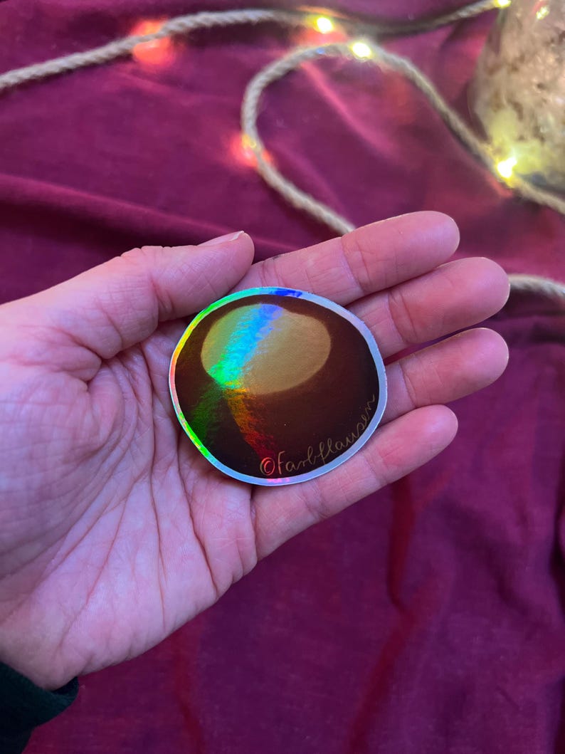 Sticker „Kastanienhoffnung“ | Ein hochwertiger holographischer Sticker mit Regenbogeneffekt - zur Personalisierung von Handy, Laptop und co.