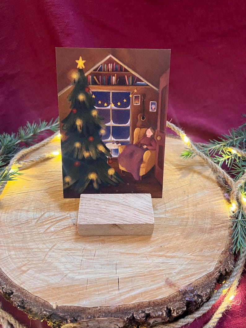 Postkarte „Weihnachtsbaumschlaf“ | Mein liebstes Weihnachtsmotiv.