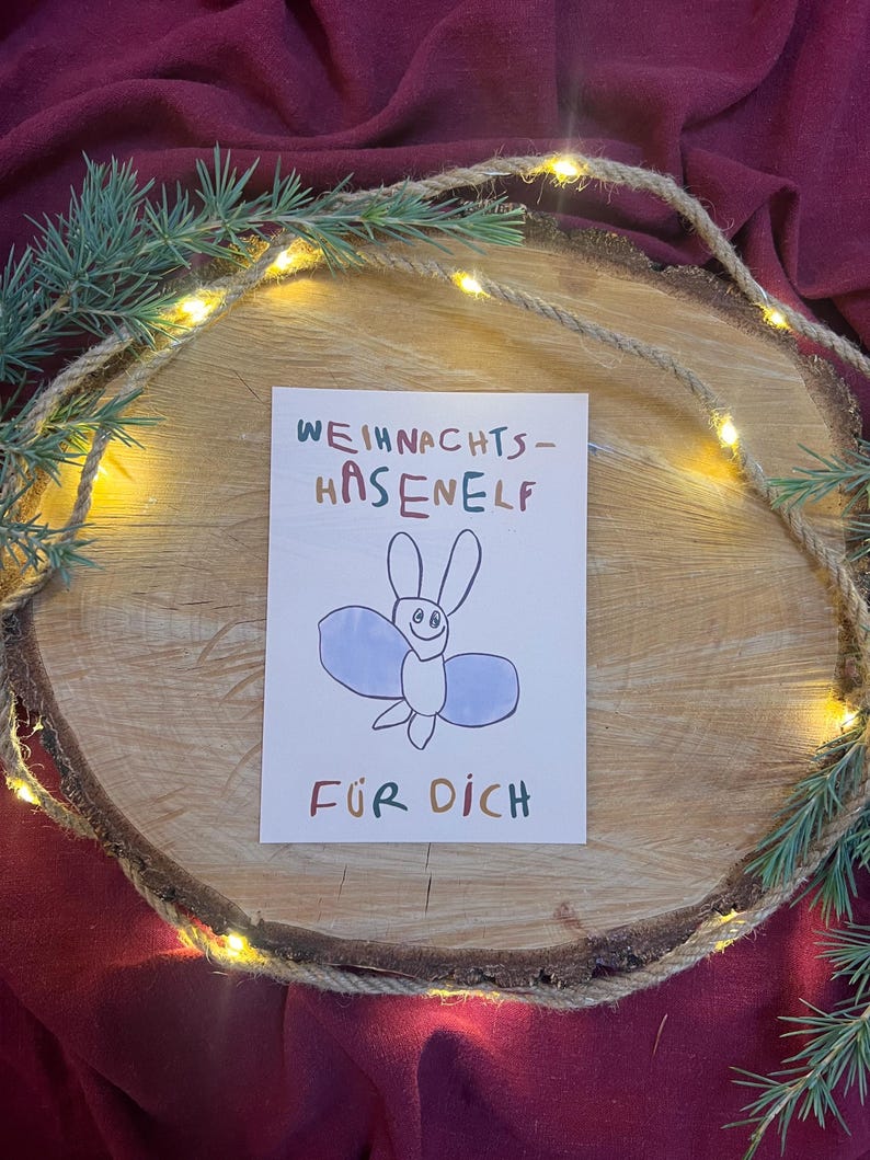 Postkarte „Hasenelf“ by Miniflause