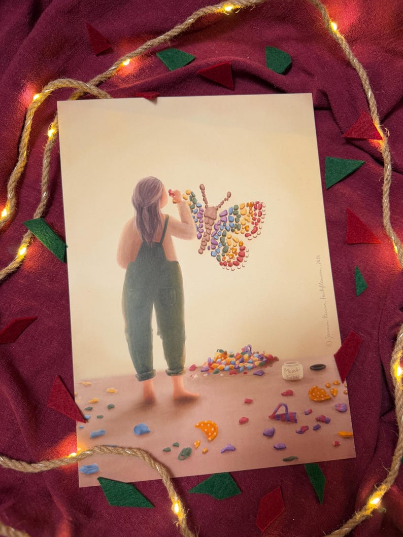 Kunstdruck „Scherbenhaufen | Mosaik | Es darf Neues werden | Am richtigen Platz“ | Ein Motiv für alle, die es fühlen.