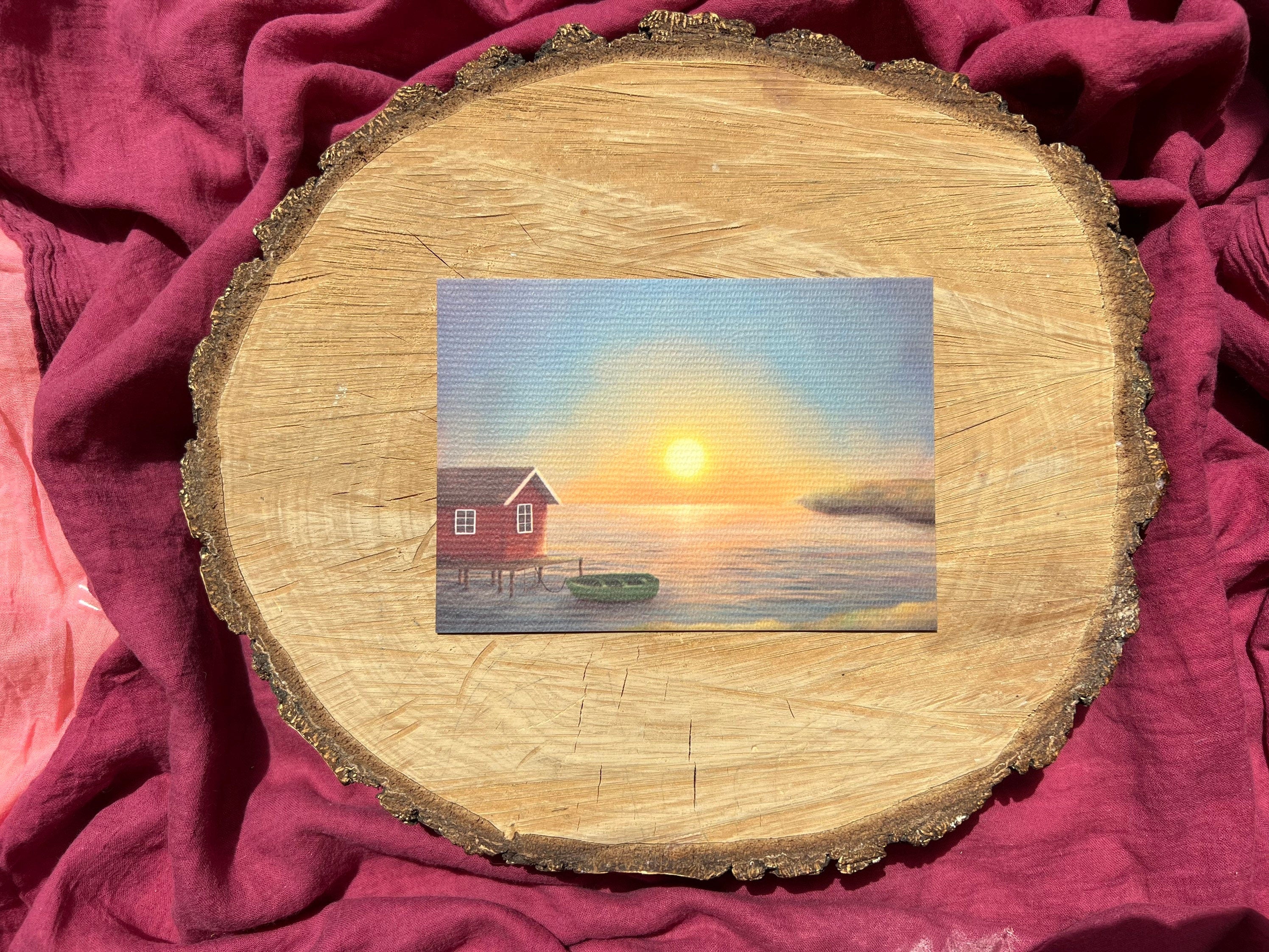 Postkarte "Meeressehnsucht" | eine Illustration, die Wellenrauschen, Ruhe und Schönheit schenken möchte - dir selbst oder anderen.