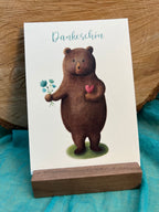 Postkarte Bär Dankeschön Dankekarte Geschenk A6 Illustration Karte Danke