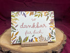 Postkarten "So dankbar für dich" | eine Postkarte, die Freundschaft feiert. Zum Dankesagen, Zuneigung zeigen, als Gratulation oder einfach so.