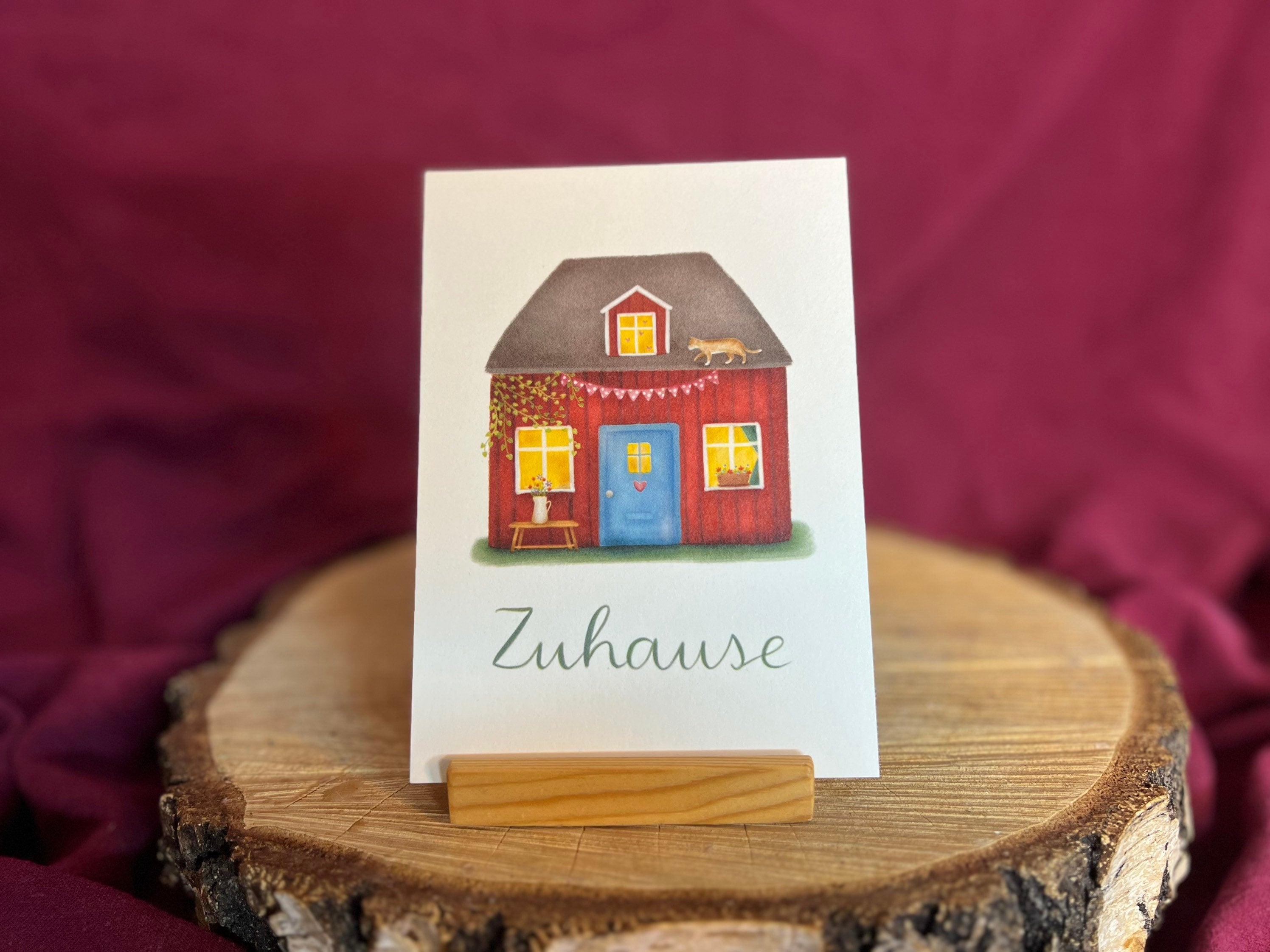 Zuhause | eine Postkarte für Umzüge, Neuanfänge, heimelige Orte - und Menschen, bei denen du dich zuhause fühlst.