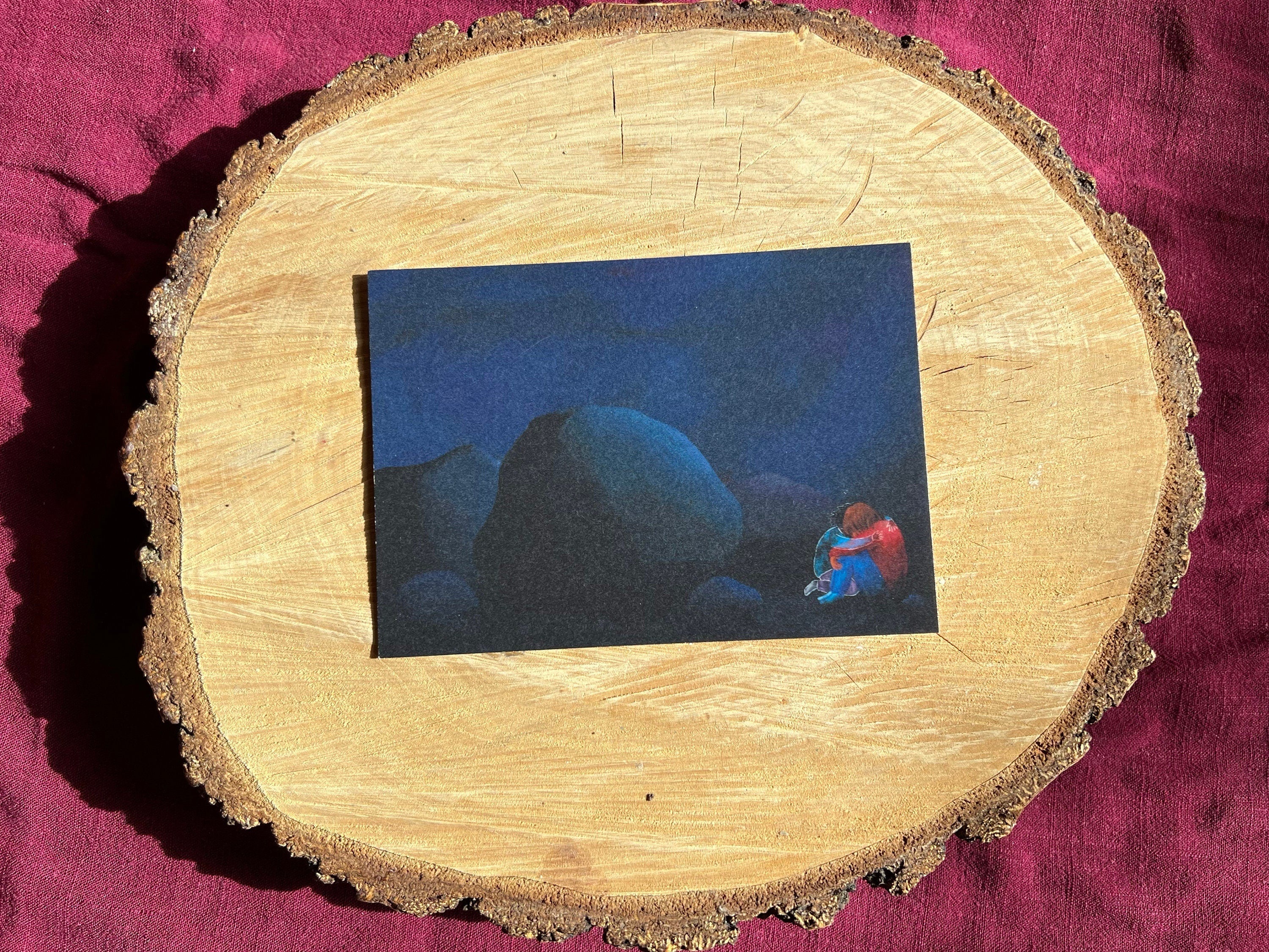 Postkarte "Ich halte dich" | Eine Illustration über Aushalten und Gehaltensein, Trauer und Trost.