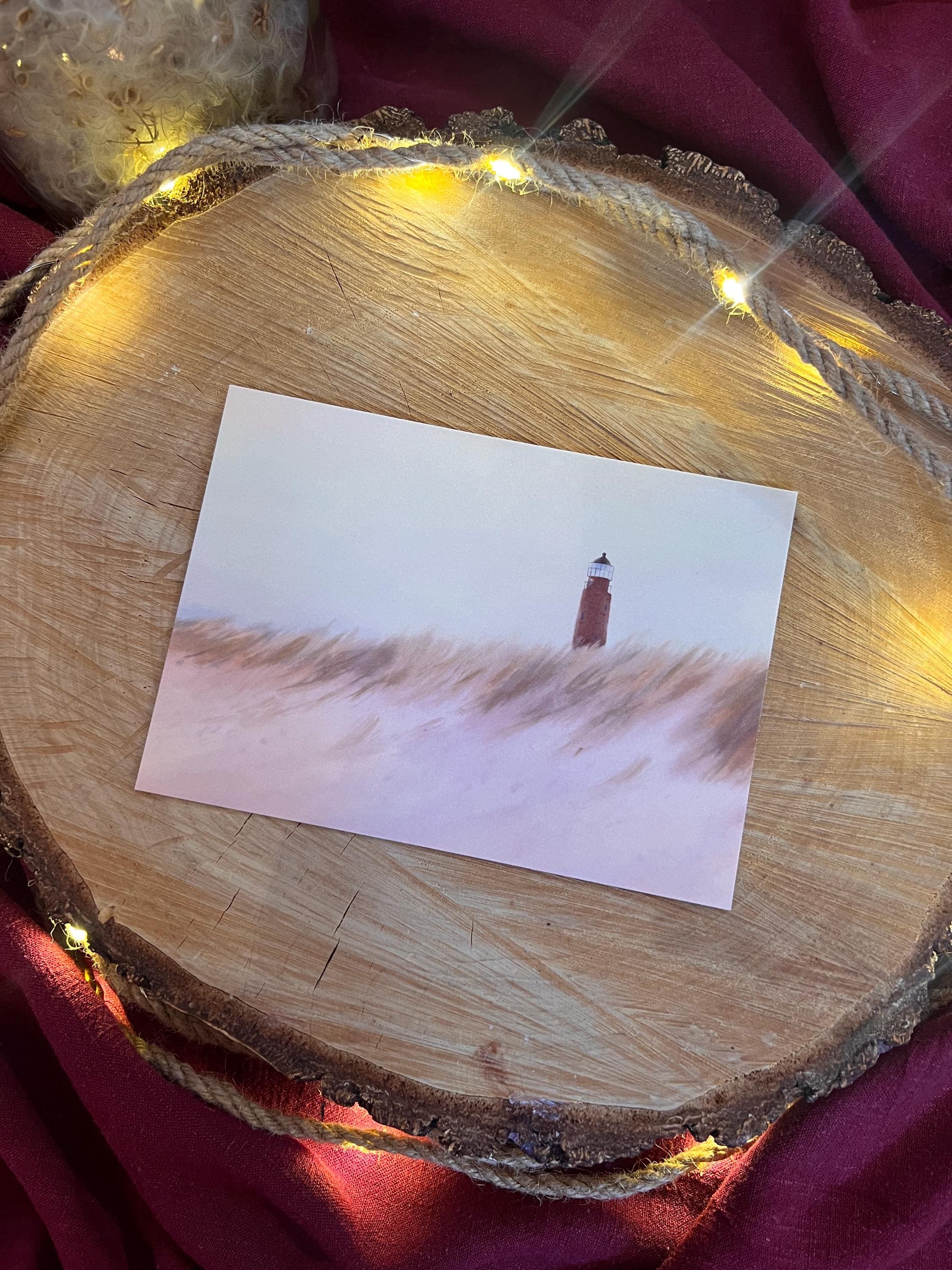 Postkarte „Leuchtturm“ | Eine Illustration von meinem Herzensort.