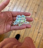 Sticker „Nicht meine Aufgabe“ | Ein hochwertiger Sticker mit Glitzereffekt zur Personalisierung von Handy, Fahrrad, Laptop und co.