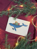 Postkarte „Weihnachtswal“ | MEERy Christmas für dich und deine Lieben!